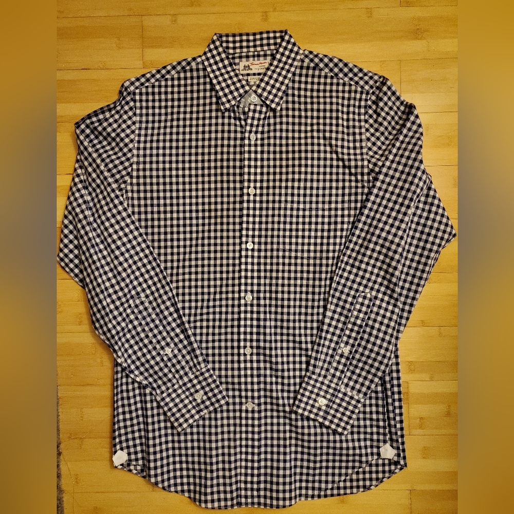 J crew Thomas Mason men's gingham shirt